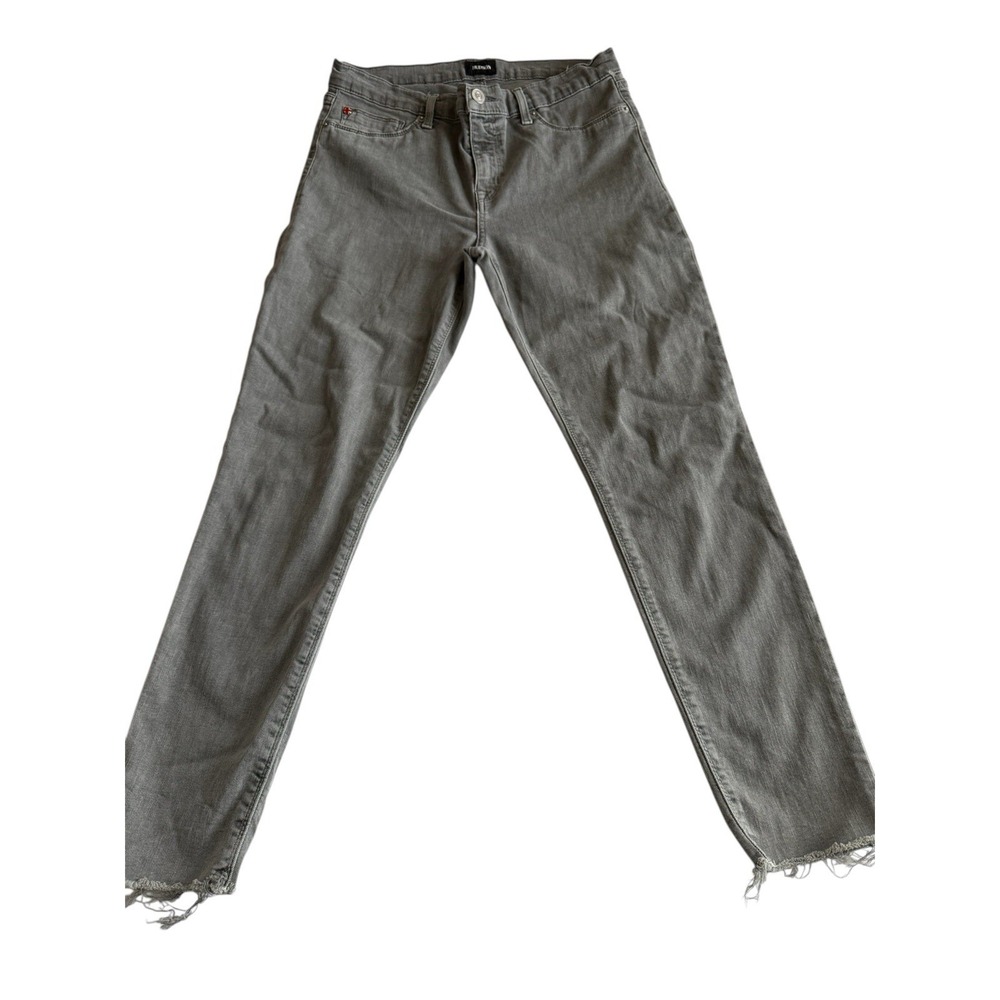 Hudson Jean Krista Super Skinny Womens Size 31 Gray Raw Hem